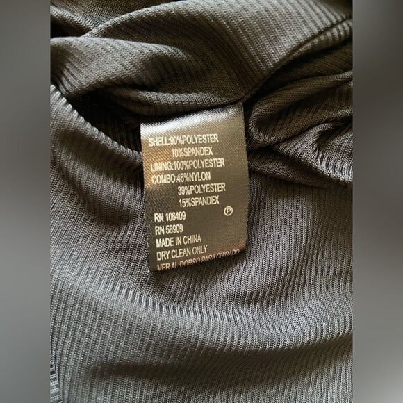 Alex Marie “Cherre” Velvet 3/4 Sleeve Black Dress With Stripes, Size 4 - Picture 8 of 10